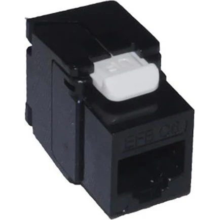 Konnektor UTP Kat 6 (tool-less) keystone, sort 100 stk