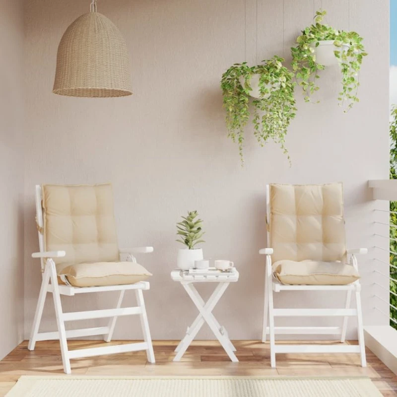 vidaXL stolehynde lav ryg 2 stk. Oxfordstof beige