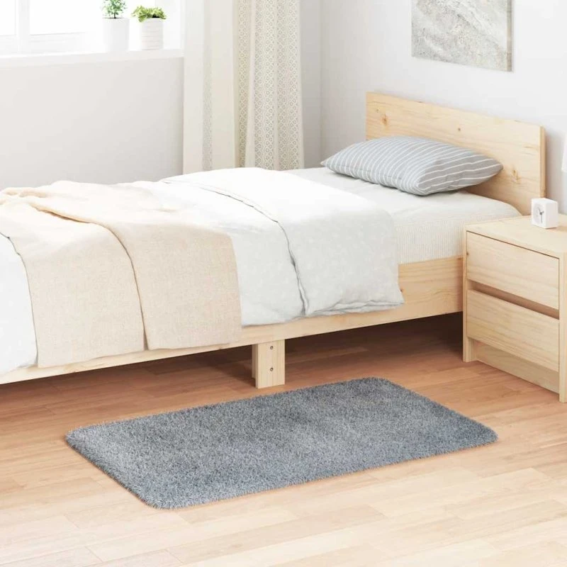 vidaXL Shaggy-gulvtæppe Navarra 60x100 cm lysegrå