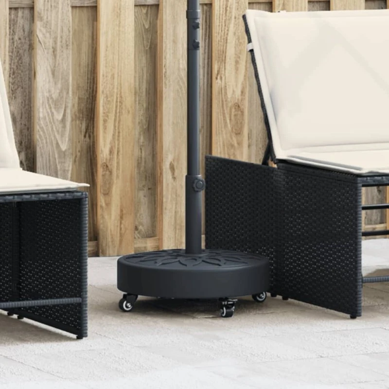 vidaXL parasolfod med hjul Ø38/48 mm rund 27 kg