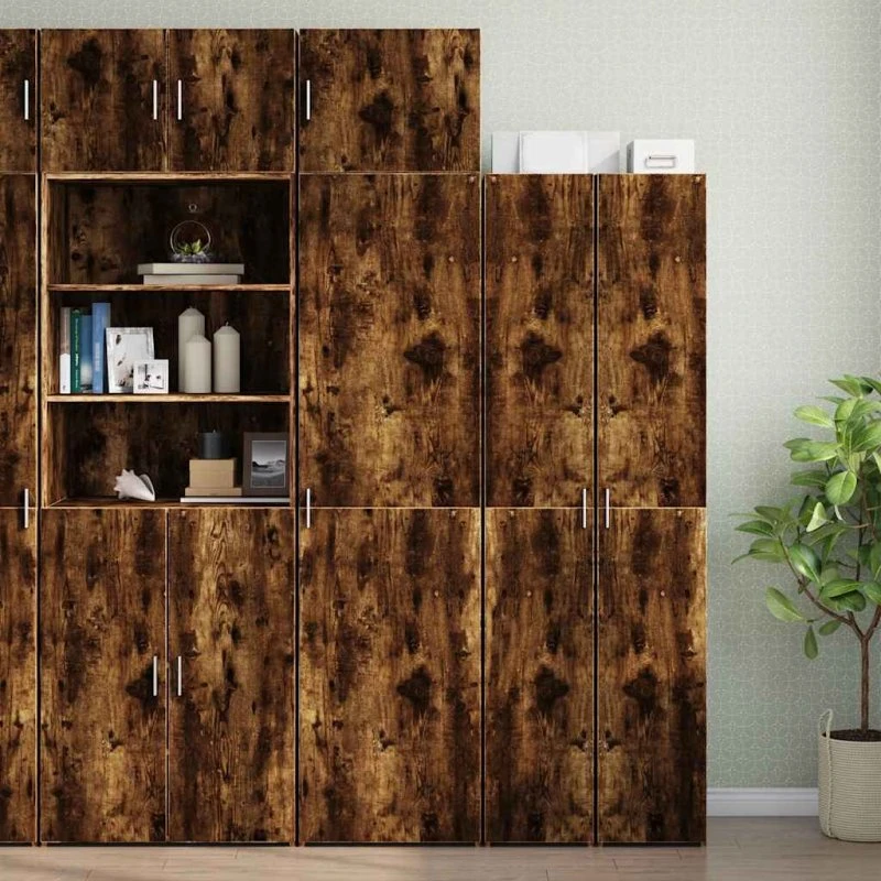 vidaXL smalt skab 50x42,5x225 cm – røget eg