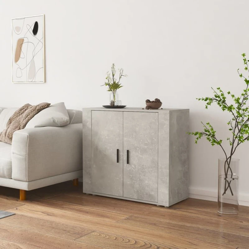 vidaXL skænk 80x33x70 cm konstrueret træ - betongrå
