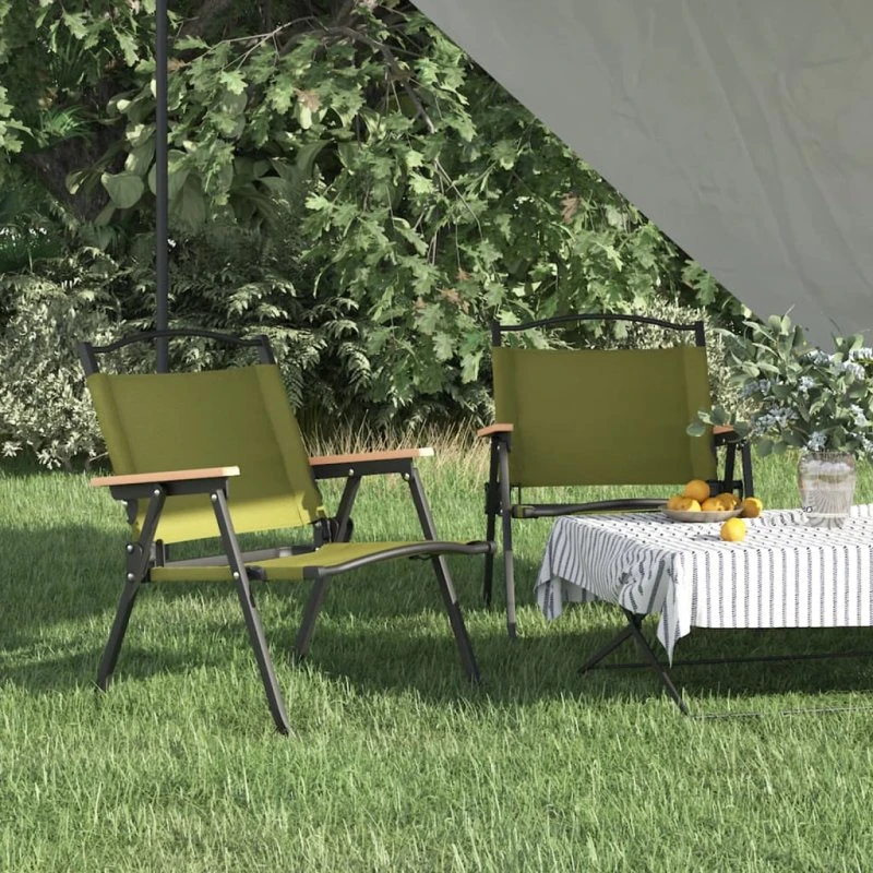 vidaXL Campingstole 2 stk. 54x43x59 cm Oxfordstof Beige