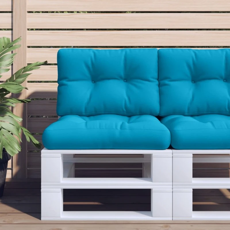 vidaXL pallehynde stof 60x40x12 cm lyseblå