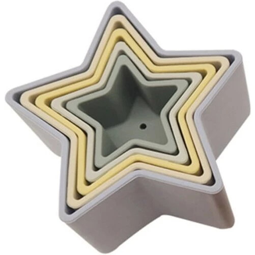 Magni Silikone Stjerne Stabelkasser, grøn/blå