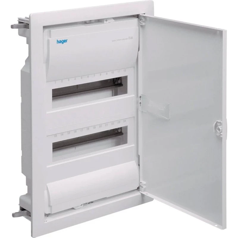 Hager Gruppetavle Planforsænket 2R 24M (RAL 9010)