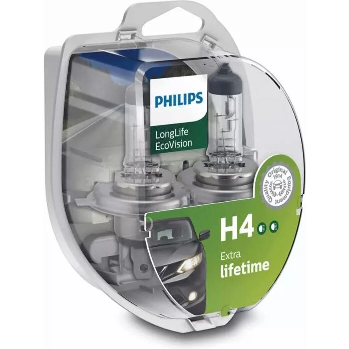 Philips H4 LongLife EcoVision 2-pak