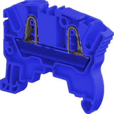 Universal Gennemgangsklemme fjeder 4 mm² blå 32A 1000V