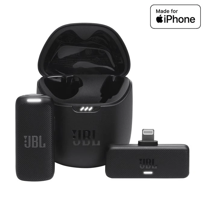 JBL Quantum Stream Wireless Lightning – clip-on mikrofon, sort