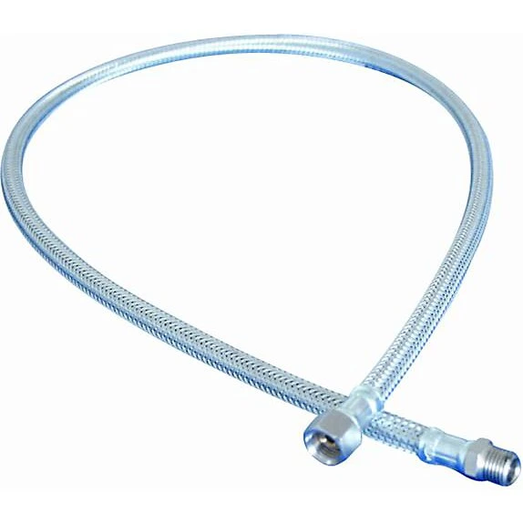 EV Olieslange 1/4" x 400 mm, Nitril DN6, galv. flet