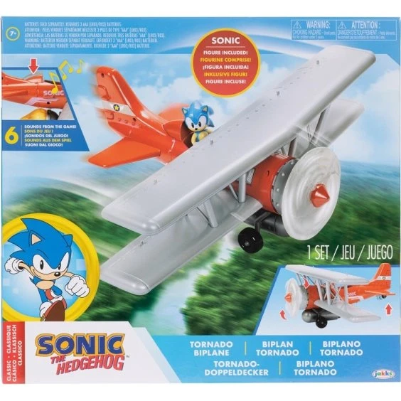 JAKKS Sonic Tornado Biplan 2,5" med Sonic-figur