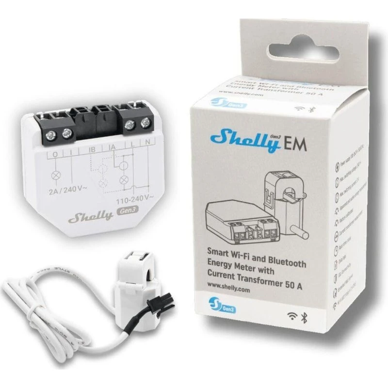 Shelly EM Gen3 + 50A CT energimåler