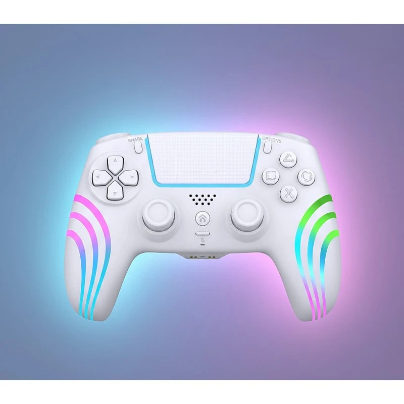 Deep Explorer Wireless RGB Pro Controller Wave W til PS5 (White)