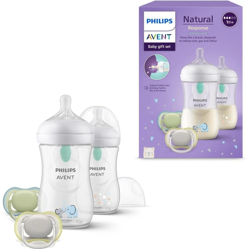 Philips Avent Natural Response gavesæt SCD657/12 – 2x260 ml + 2x Ultra Air