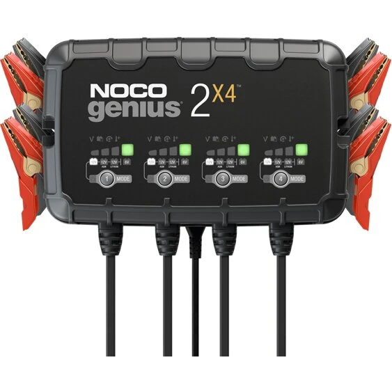 Noco Genius 2X4 Batterioplader 6/12V — 2A x4 (8000mA)