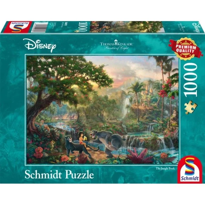 Schmidt Puzzles Thomas Kinkade Disney Junglebogen – 1000 brikker