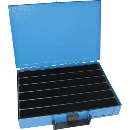 Sortimentkasse med 6 lange rum 33x5x23 cm