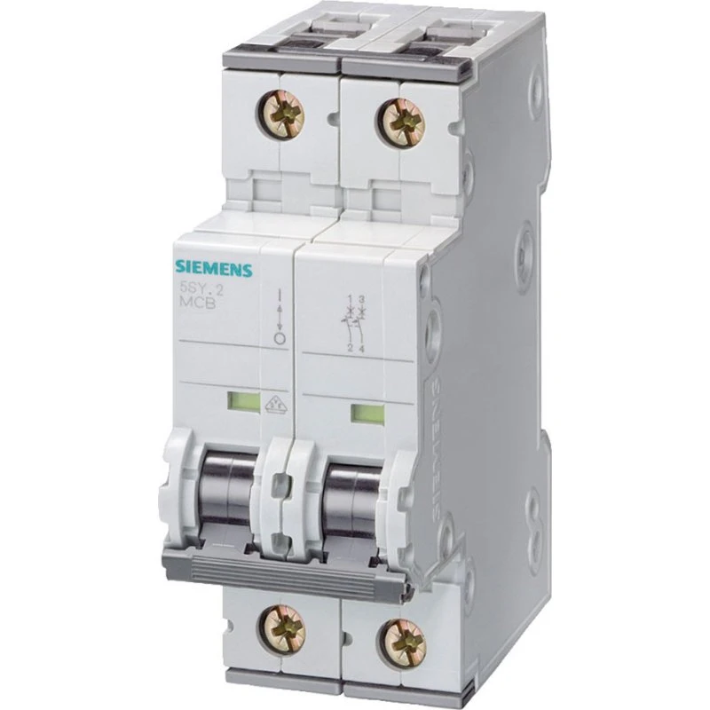 Siemens Automatsikring C 2A 1P+N 6kA (5SY6502-7)