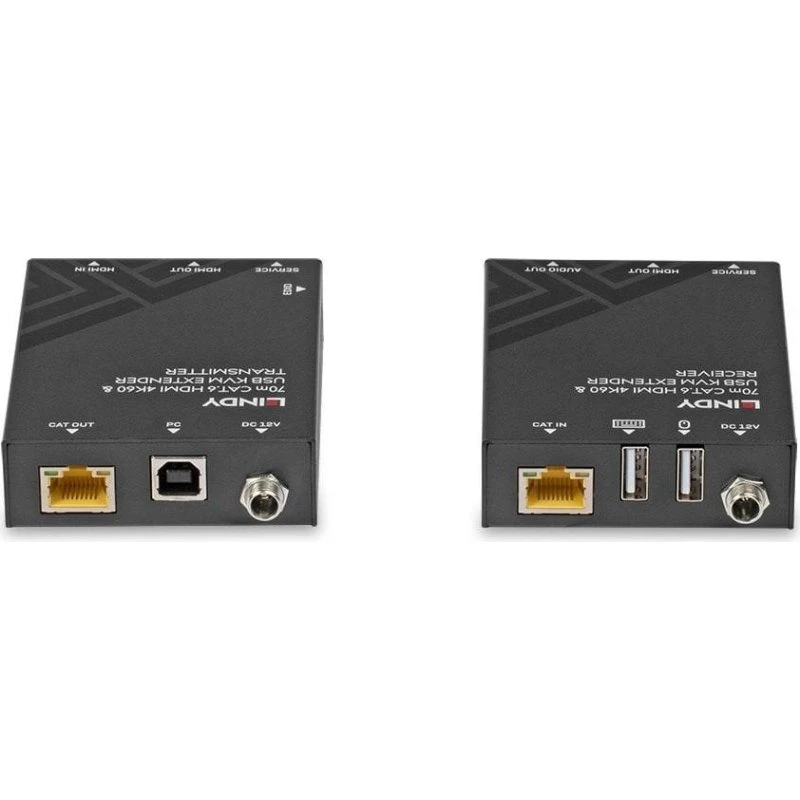 LINDY KVM-extender HDMI 70 m Cat.6 4K60 USB & lyd