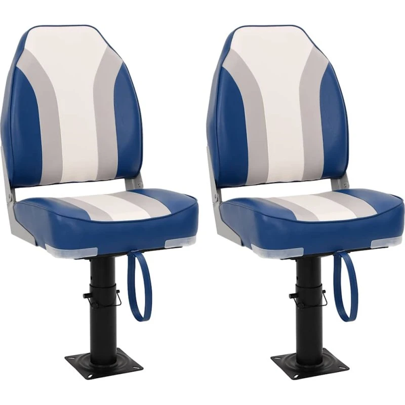 vidaXL bådsædesæt 4 dele med højt ryglæn, foldbart