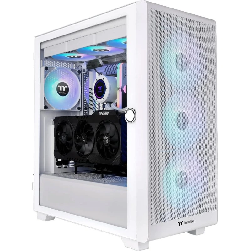 Thermaltake S250 TG ARGB Snow Mid Tower (hvid, hærdet glas)