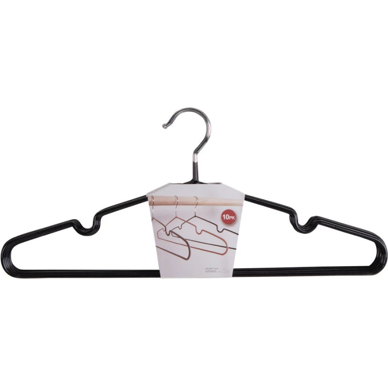 Massa metalbøjler med sort belægning, 10 stk