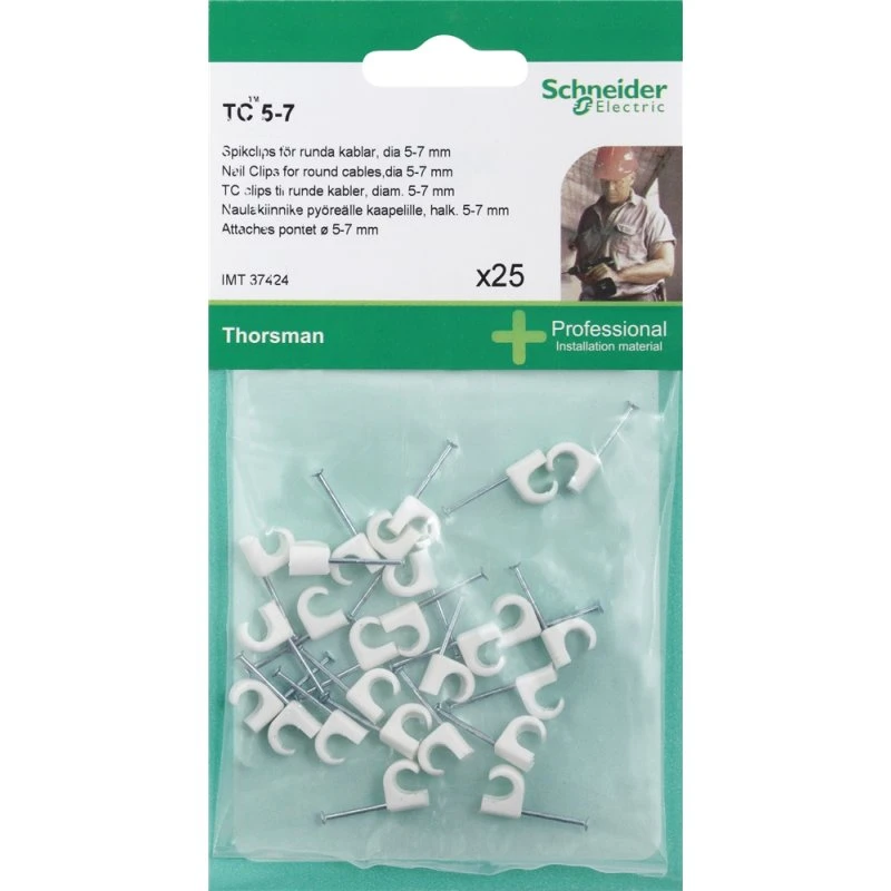 Thorsman CLIPS TC 5–7 1,2x20 mm Hvid, 25 stk