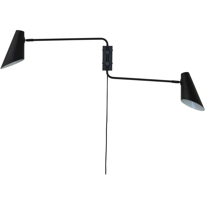Dyberg Larsen Cale Væglampe 2 arme, sort