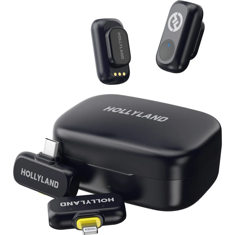 Hollyland LARK A1 Combo – USB-C & Lightning modtagere, opladningsetui