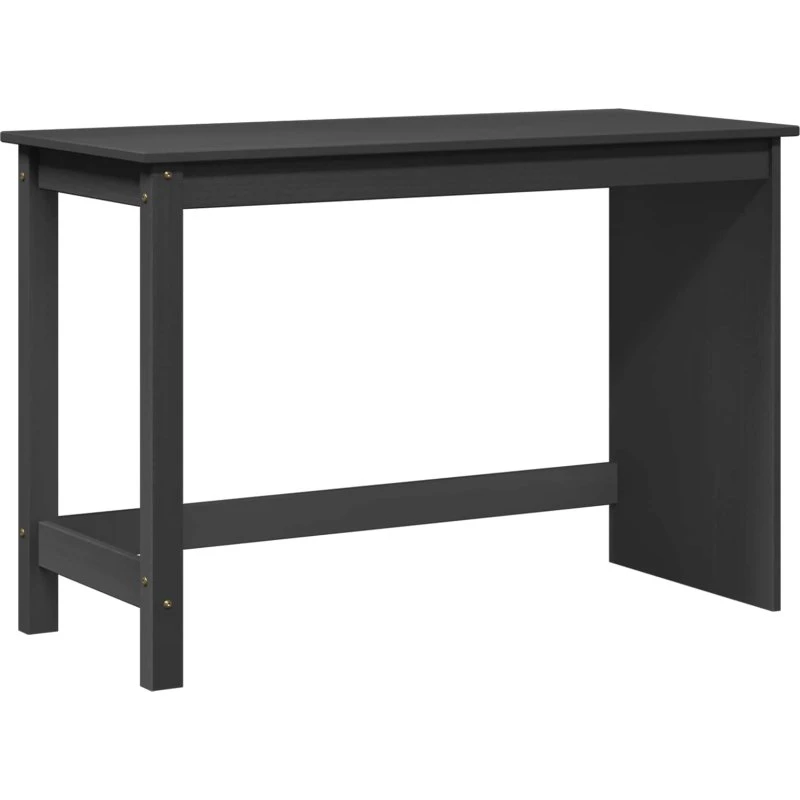 vidaXL skrivebord grå 112x50x75 cm massivt fyrretræ