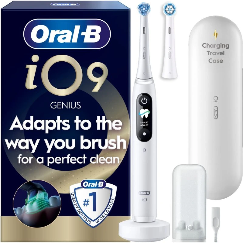 Oral-B iO9 Eltandbørste White Alabaster +1 ekstra refill
