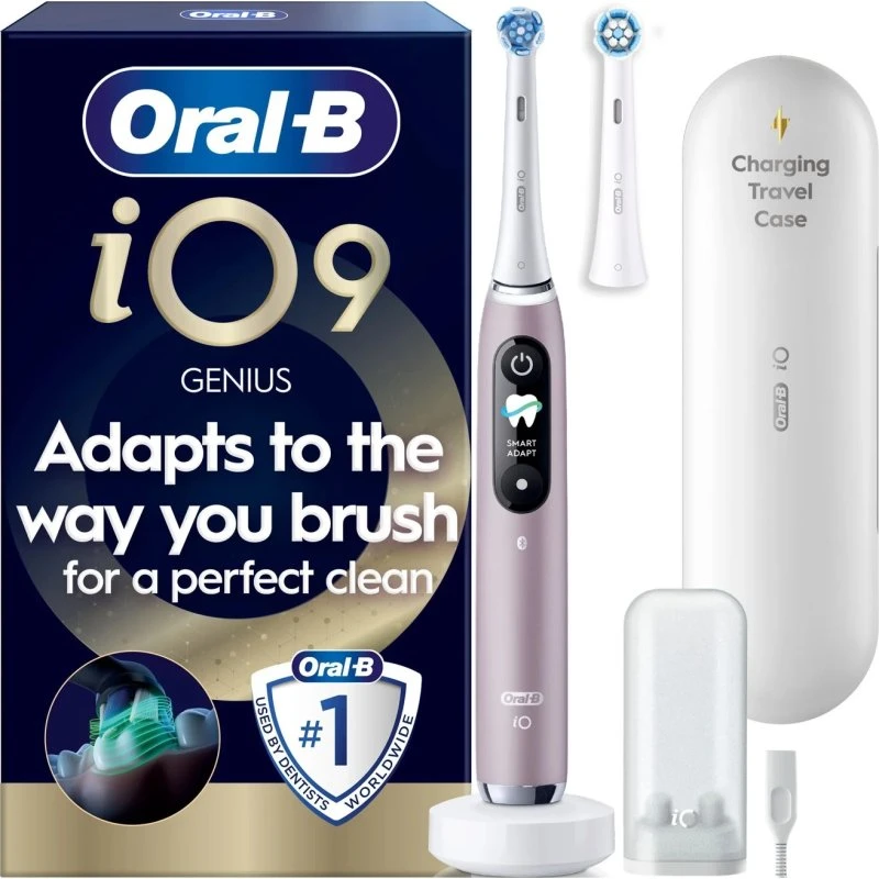 Oral-B iO9 eltandbørste Rose Quartz + 1 ekstra børste