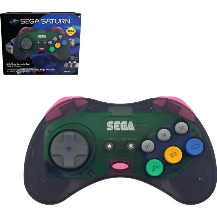 Retro-Bit Trådløs Gamepad SEGA Saturn/Mega Drive M2 - Grå