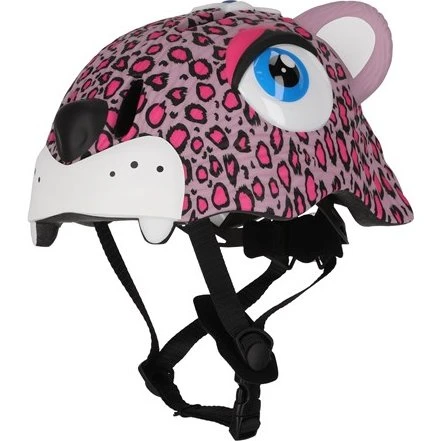 Crazy Safety Leopard cykelhjelm Pink 49–55 cm (2–7 år)