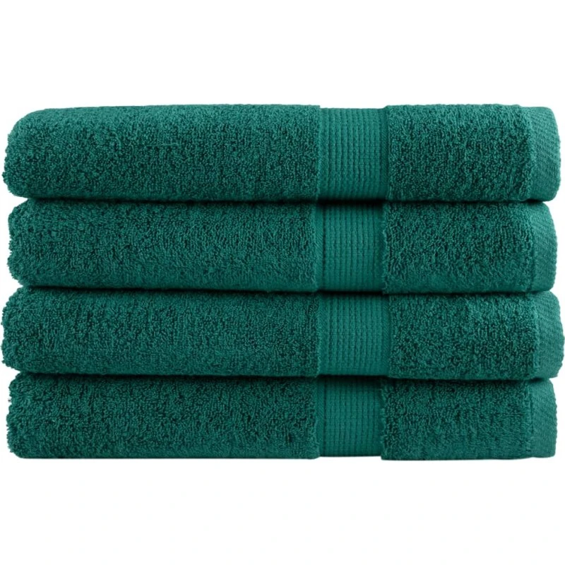 vidaXL SOLUND saunahåndklæder 4 stk 80x200 cm 600 g/m2 grøn