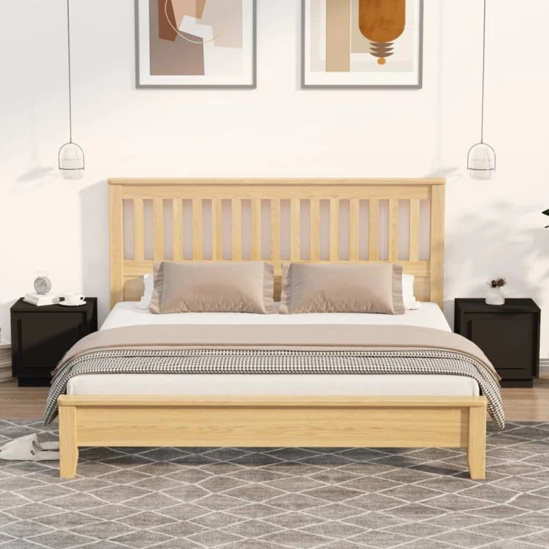 vidaXL sengeborde 2 stk. 44x35x45 cm konstrueret træ, sort