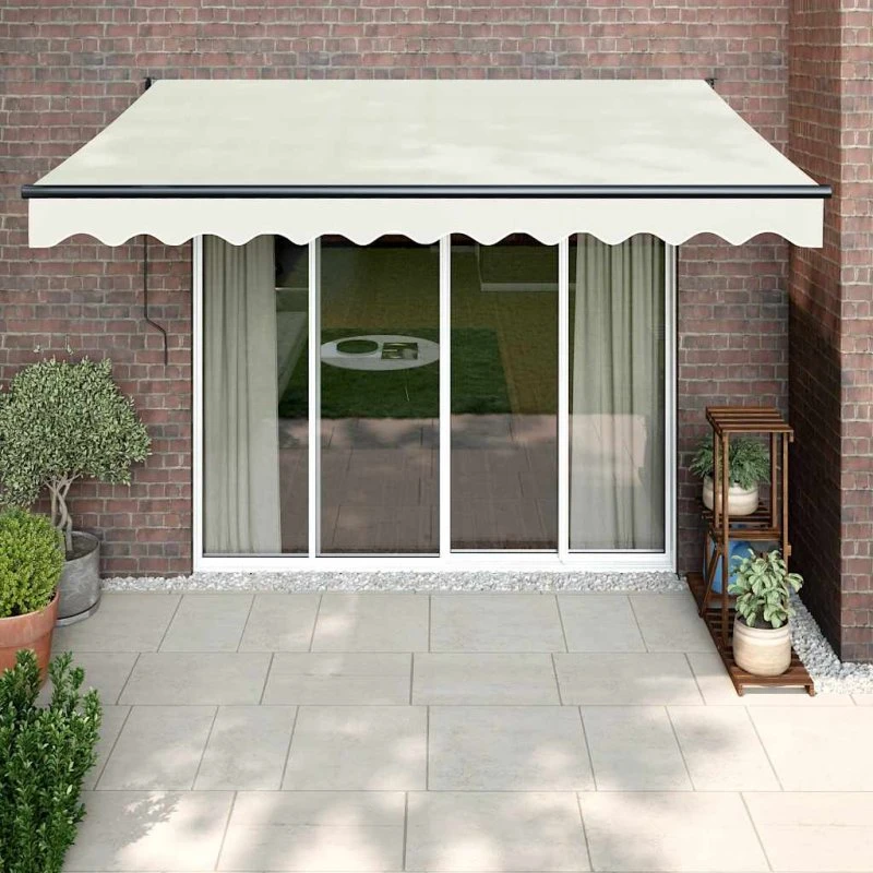 vidaXL foldemarkise 3,5x2,5 m automatisk betjening – creme