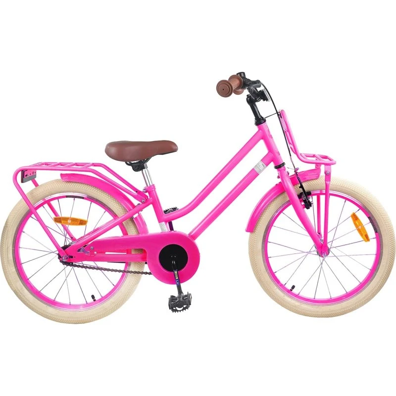 vidaXL Børnecykel 22 tommer (7–12 år) Mørk pink