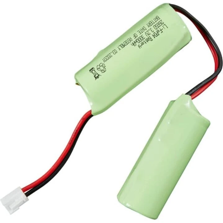 Universal 6.4V 3Ah Li-FePO4 nød-batteri