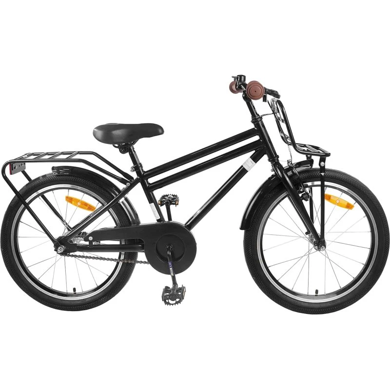 vidaXL Børnecykel 18 tommer (5–7 år) – Sort