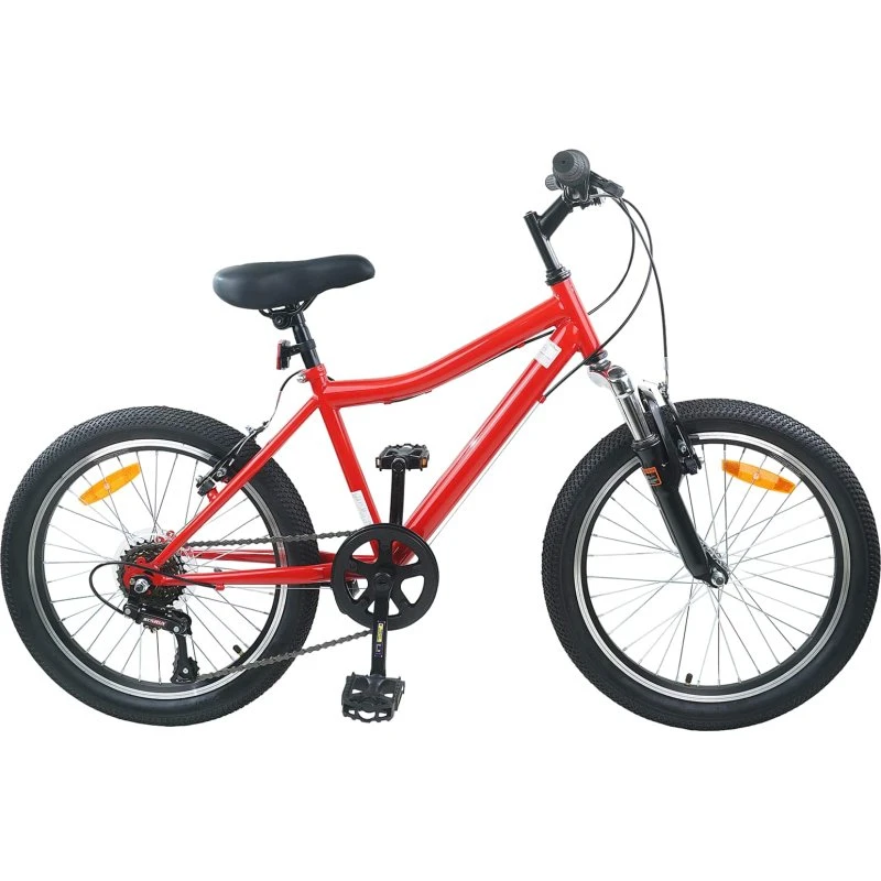 vidaXL Børnecykel 20 tommer 6-speed, Rød (6–11 år)