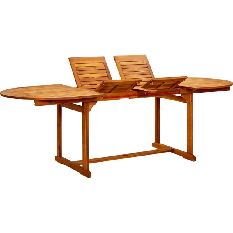 vidaXL udtrækkeligt havebord 160–240x100x75 cm i massivt akacietræ