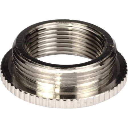 Reduktion M50 (udv.) → M32 (indv.), forniklet messing