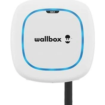 Wallbox Pulsar Max 22 kW ladestander, WiFi/BT, hvid, 7 m kabel
