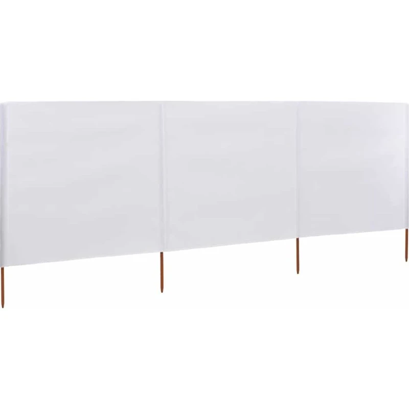 vidaXL 3-panels læsejl 400 x 120 cm hvid
