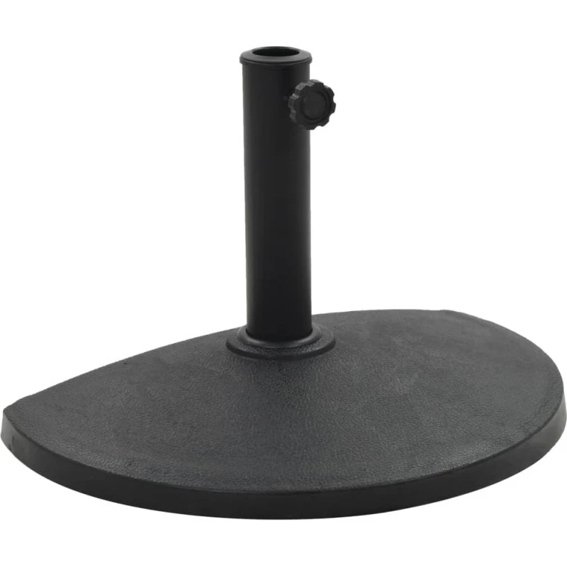 vidaXL parasolfod rund 9 kg sort polyresin