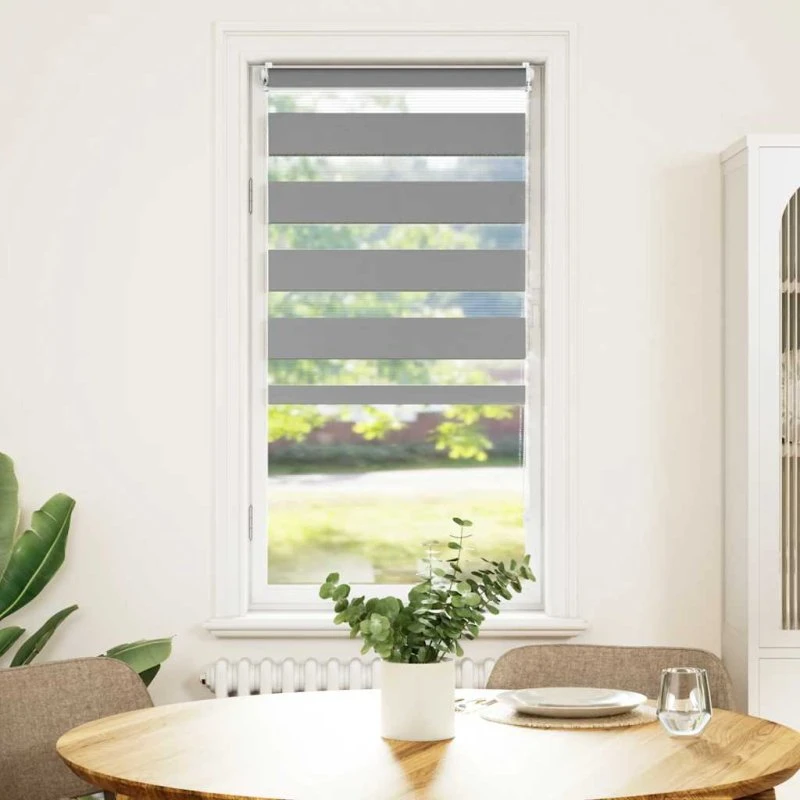 vidaXL zebragardin 60,9x120 cm grå (stofbredde 56,7 cm)