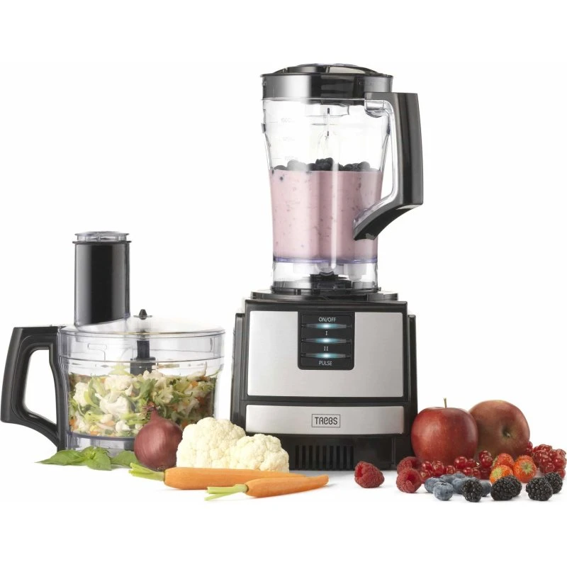 Trebs 99394 Foodprocessor 550W – 1,2L skål & 1,5L kande