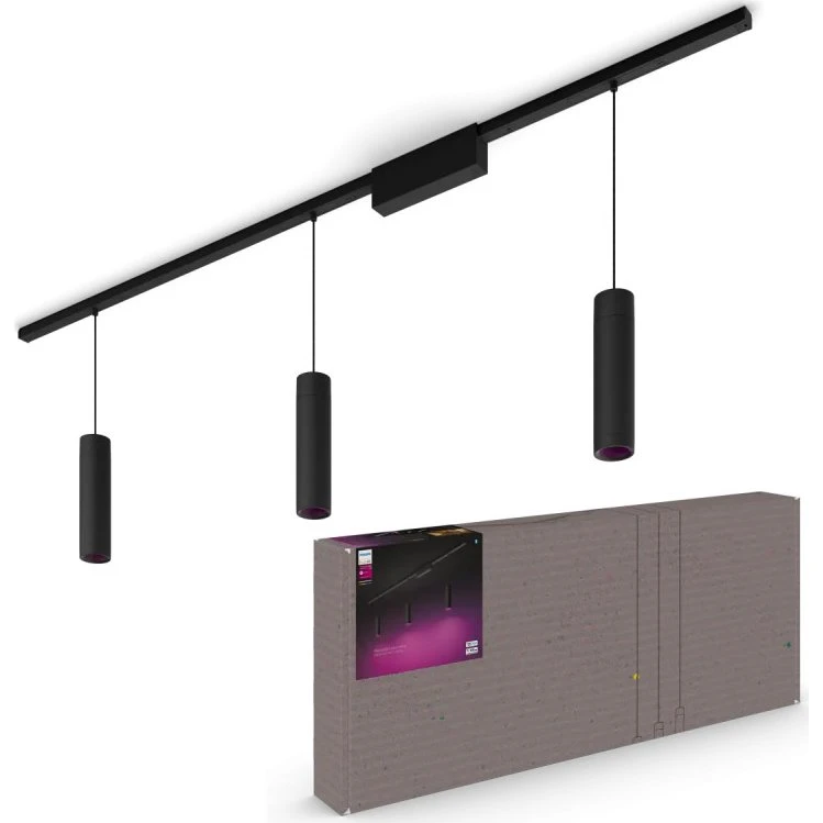 Philips Hue Perifo 3-pendel loftlampe – Sort (White & Colour)