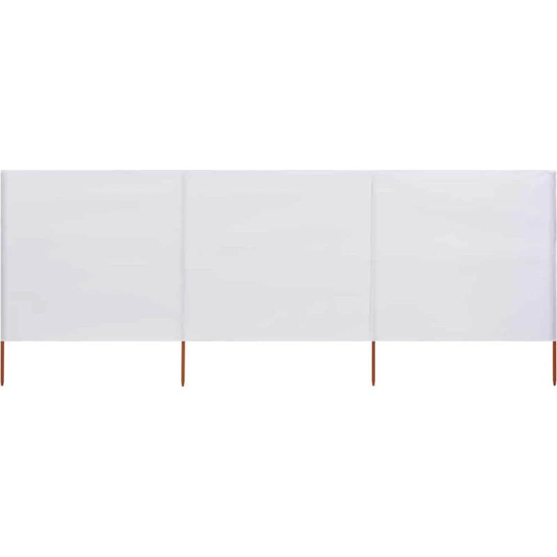 vidaXL 3-panels læsejl 400x80 cm sandhvid